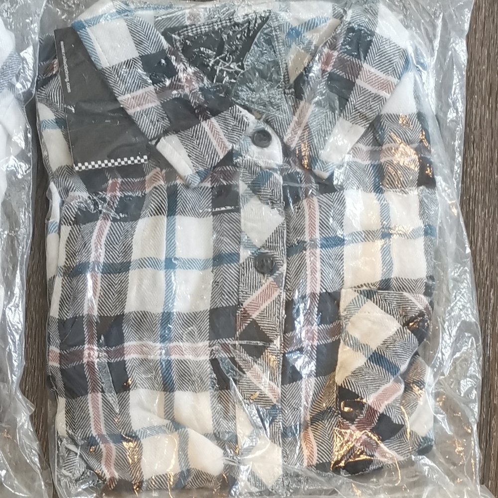 Hunter Plaid Button-Down Top